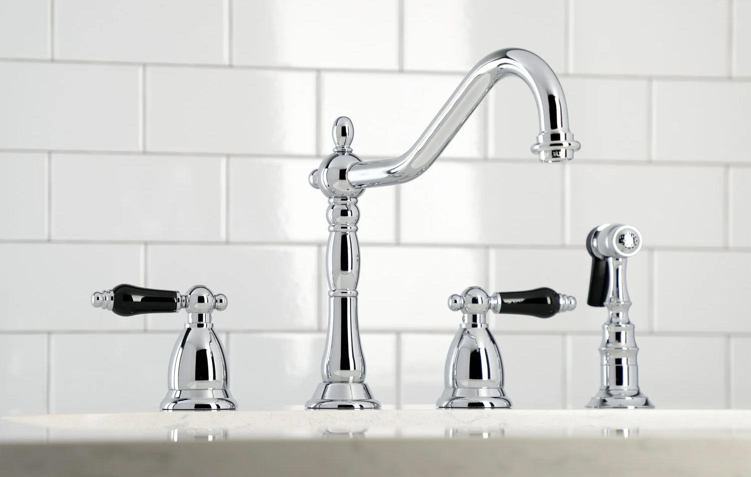 Duchess G Two-Handle 4-Hole Deck Mount Side Sprayer Widespread Kitchen Faucet