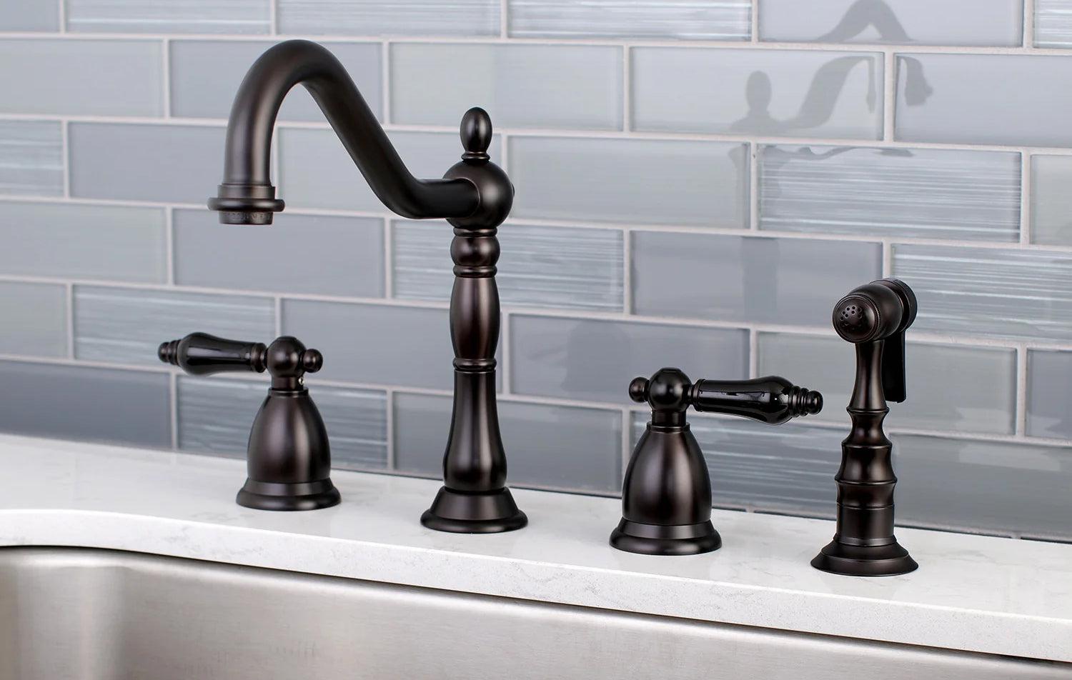 Duchess G Two-Handle 4-Hole Deck Mount Side Sprayer Widespread Kitchen Faucet