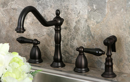 Duchess G Two-Handle 4-Hole Deck Mount Side Sprayer Widespread Kitchen Faucet