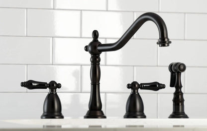 Duchess G Two-Handle 4-Hole Deck Mount Side Sprayer Widespread Kitchen Faucet