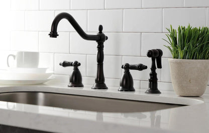 Duchess G Two-Handle 4-Hole Deck Mount Side Sprayer Widespread Kitchen Faucet