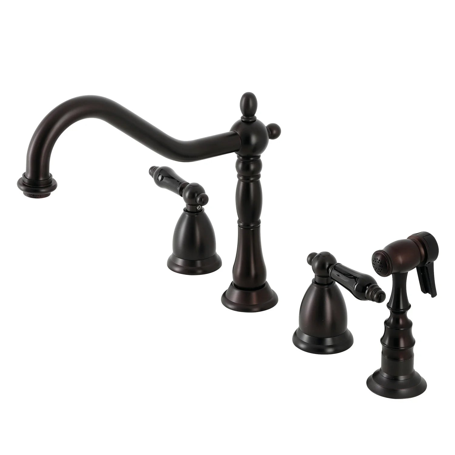 Duchess G Two-Handle 4-Hole Deck Mount Side Sprayer Widespread Kitchen Faucet