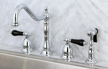 Duchess G Two-Handle 4-Hole Deck Mount Side Sprayer Widespread Kitchen Faucet