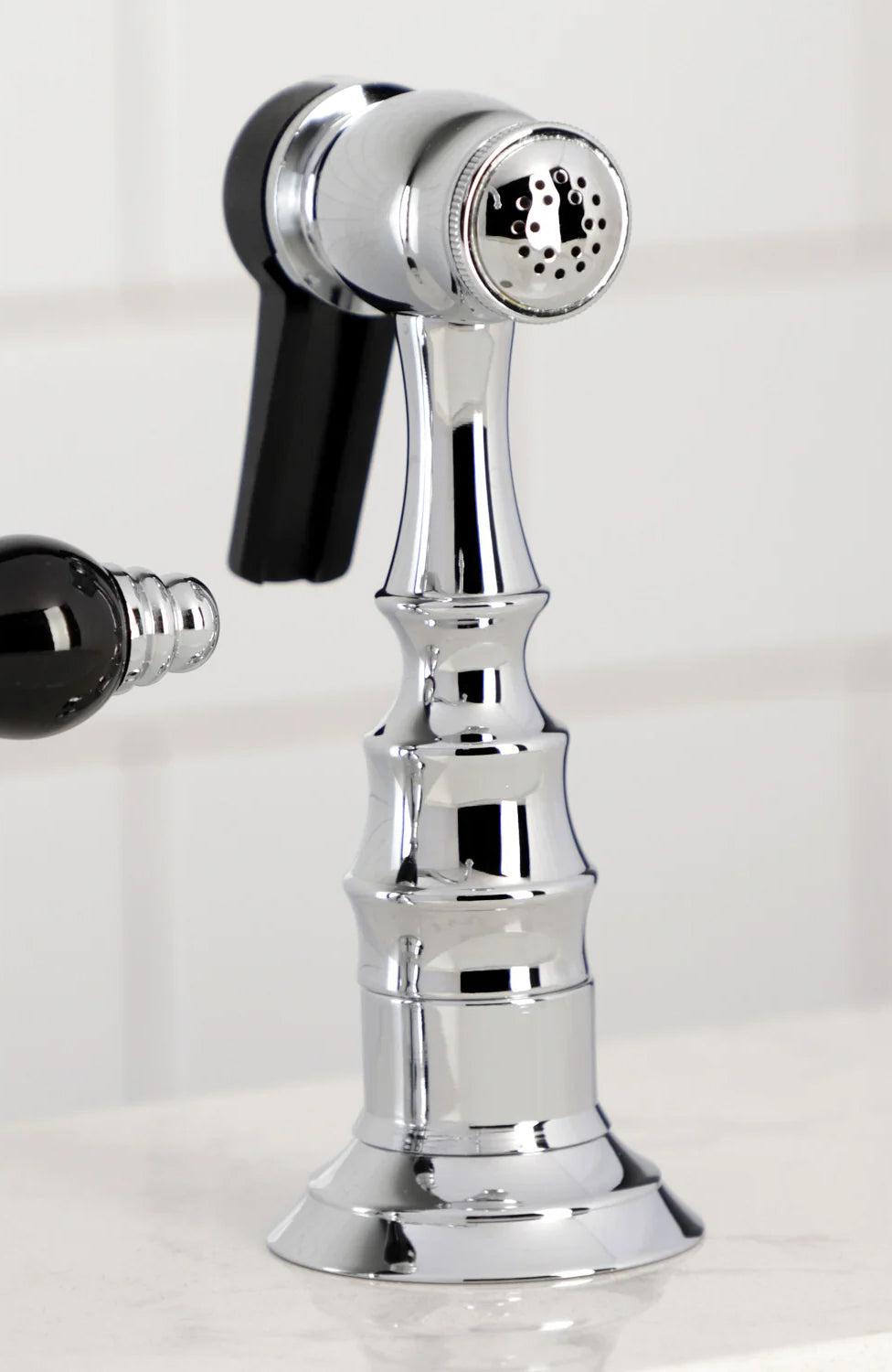 Duchess G Two-Handle 4-Hole Deck Mount Side Sprayer Widespread Kitchen Faucet