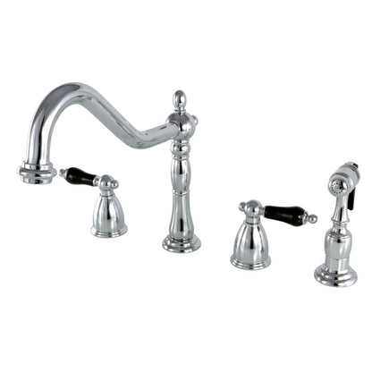 Duchess J Two-Handle 4-Hole Deck Mount Widespread Side Sprayer Kitchen Faucet