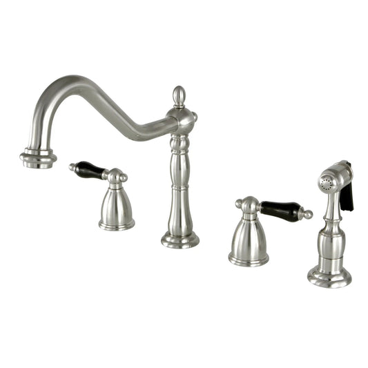 Duchess J Two-Handle 4-Hole Deck Mount Widespread Side Sprayer Kitchen Faucet