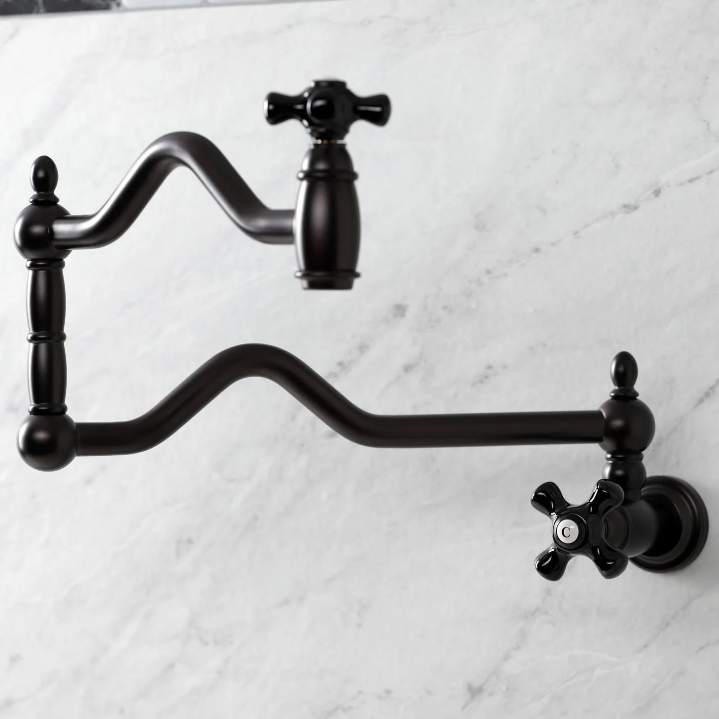 Duchess K Two-Handle 1-Hole Wall Mount Pot Filler/Kitchen Faucet