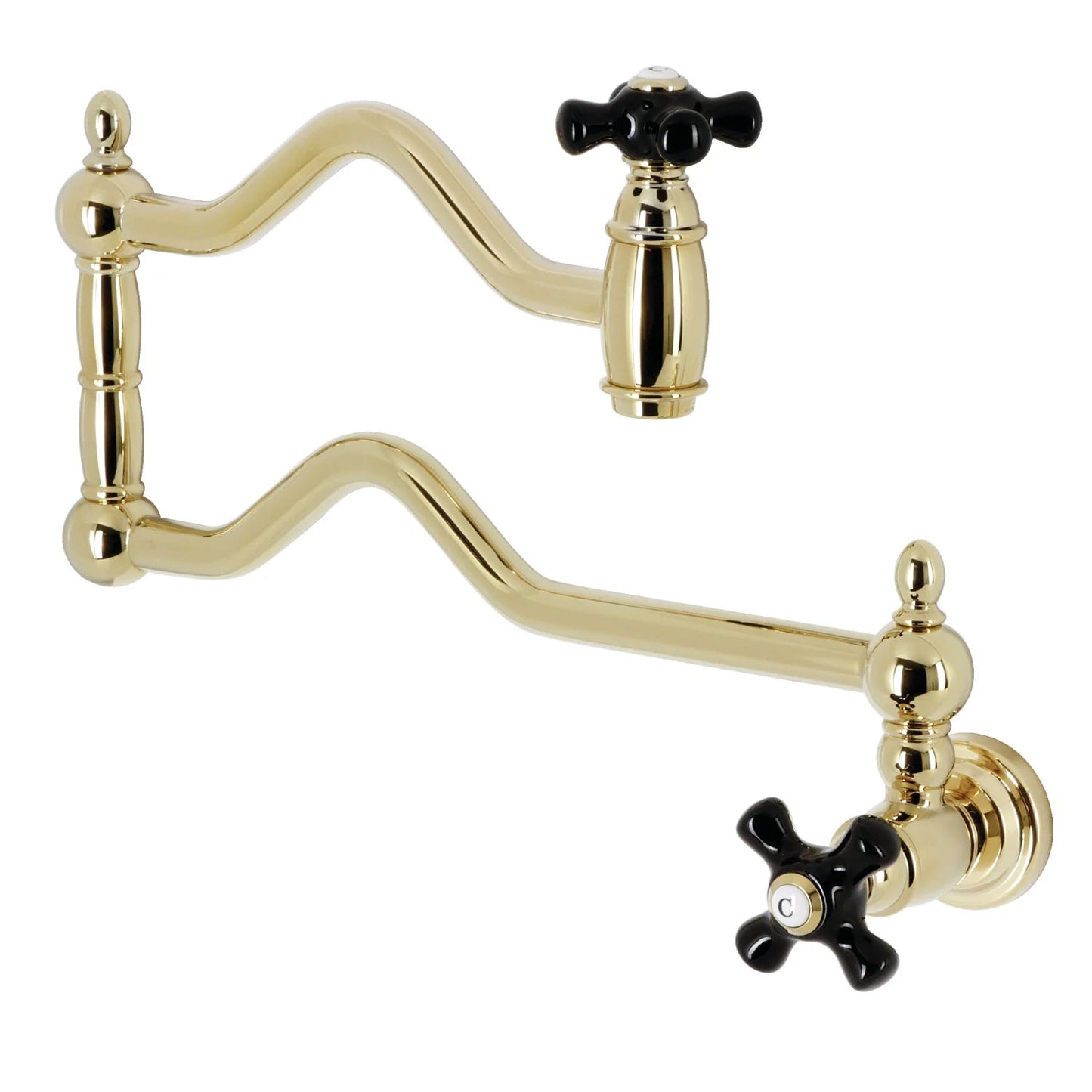 Duchess K Two-Handle 1-Hole Wall Mount Pot Filler/Kitchen Faucet