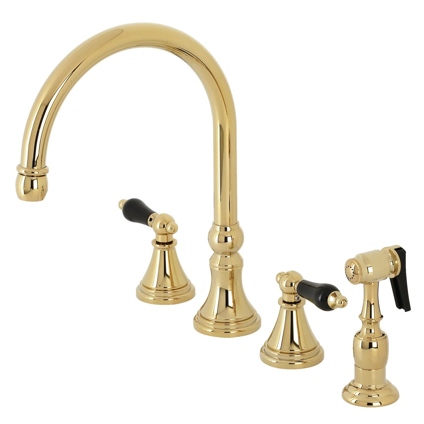 Duchess M Two-Handle 4-Hole Deck Mount Widespread Side Sprayer Kitchen Faucet