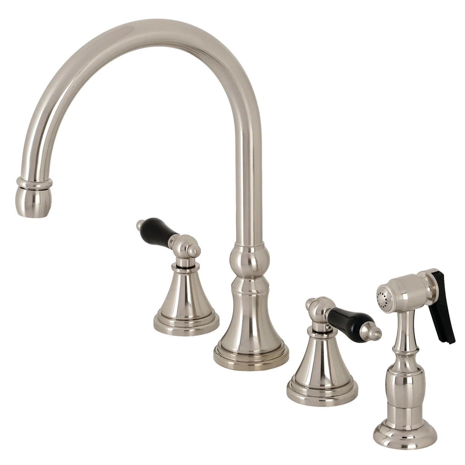 Duchess M Two-Handle 4-Hole Deck Mount Widespread Side Sprayer Kitchen Faucet