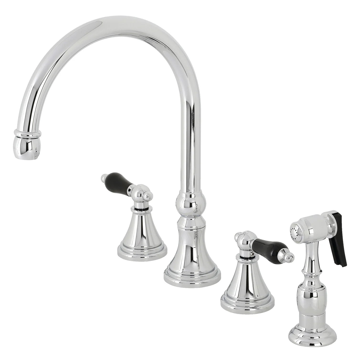 Duchess M Two-Handle 4-Hole Deck Mount Widespread Side Sprayer Kitchen Faucet