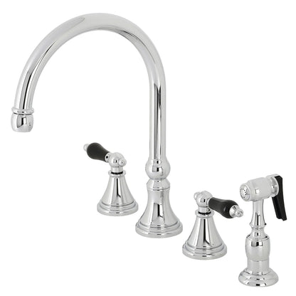 Duchess M Two-Handle 4-Hole Deck Mount Widespread Side Sprayer Kitchen Faucet