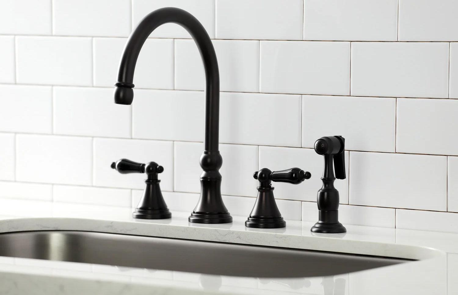 Duchess M Two-Handle 4-Hole Deck Mount Widespread Side Sprayer Kitchen Faucet