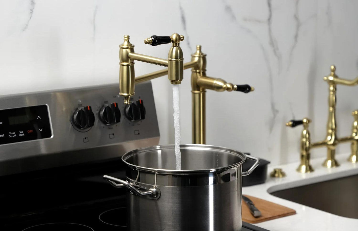 Duchess Q Two-Handle 1-Hole Deck Mount Pot Filler/Kitchen Faucet