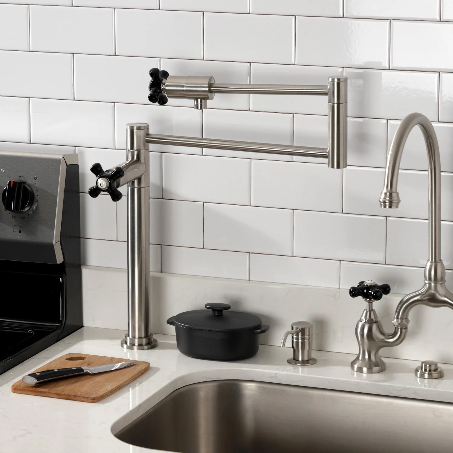 Duchess S Two-Handle 1-Hole Deck Mount Pot Filler/Kitchen Faucet