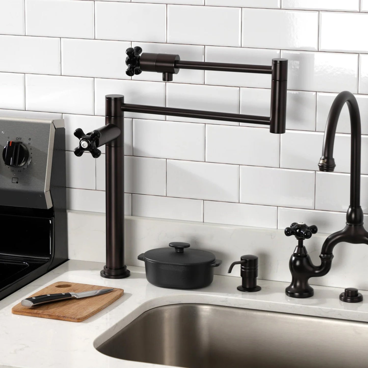 Duchess S Two-Handle 1-Hole Deck Mount Pot Filler/Kitchen Faucet