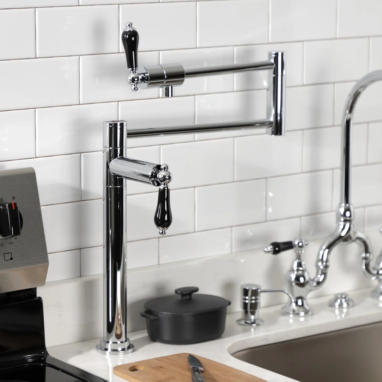 Duchess T Two-Handle 1-Hole Deck Mount Pot Filler/Kitchen Faucet