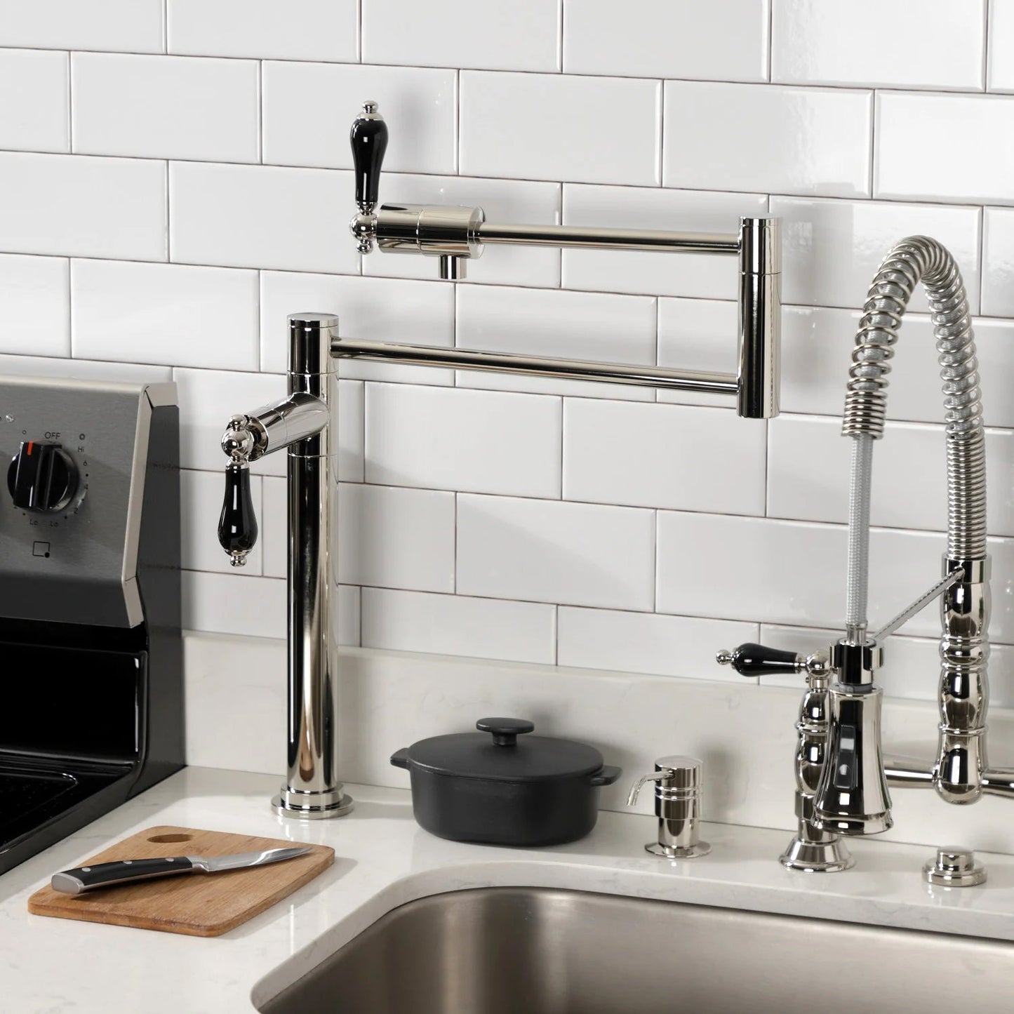 Duchess T Two-Handle 1-Hole Deck Mount Pot Filler/Kitchen Faucet