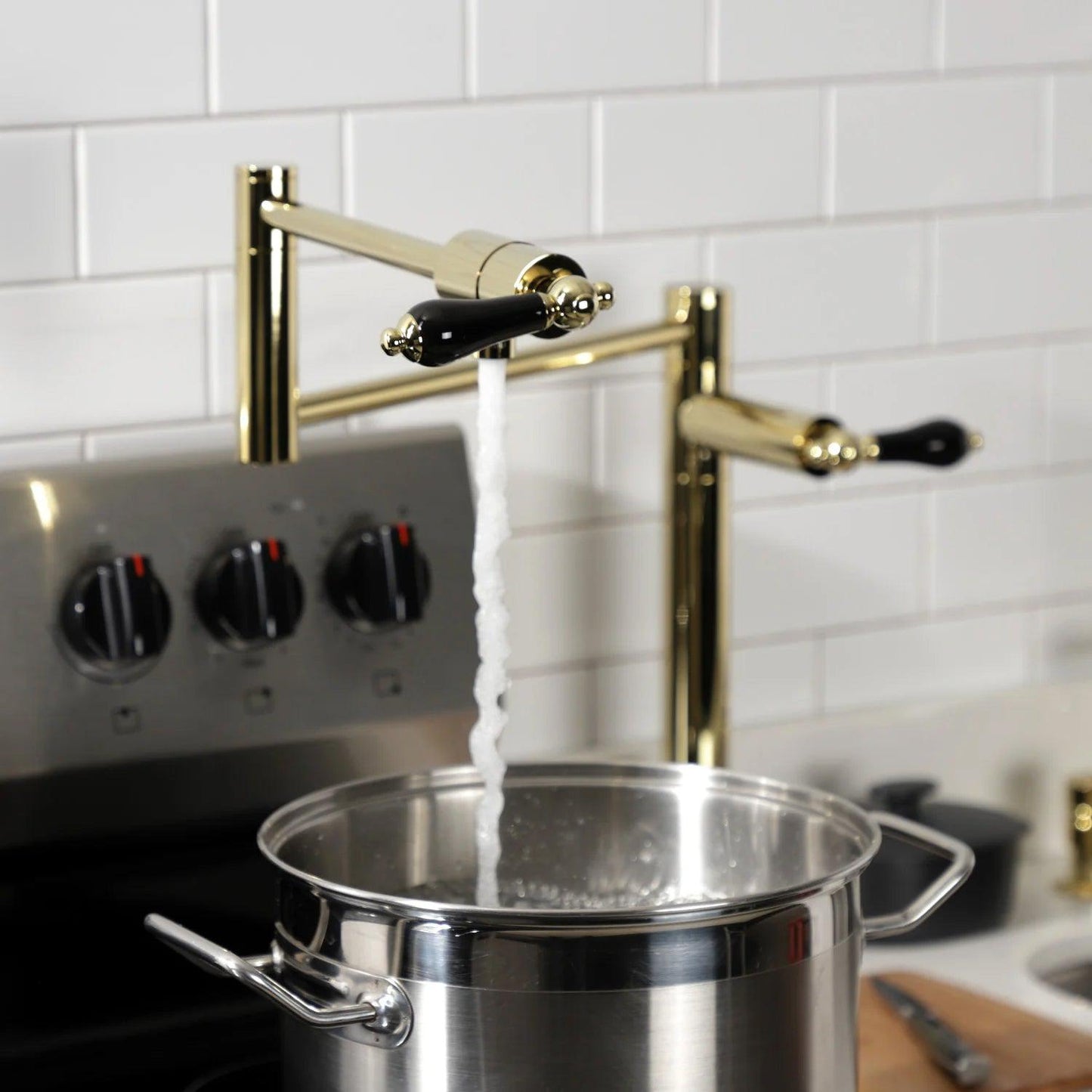 Duchess T Two-Handle 1-Hole Deck Mount Pot Filler/Kitchen Faucet