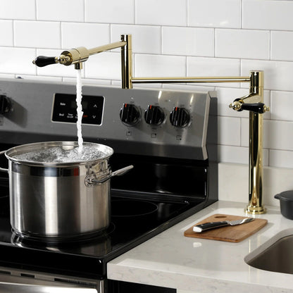 Duchess T Two-Handle 1-Hole Deck Mount Pot Filler/Kitchen Faucet