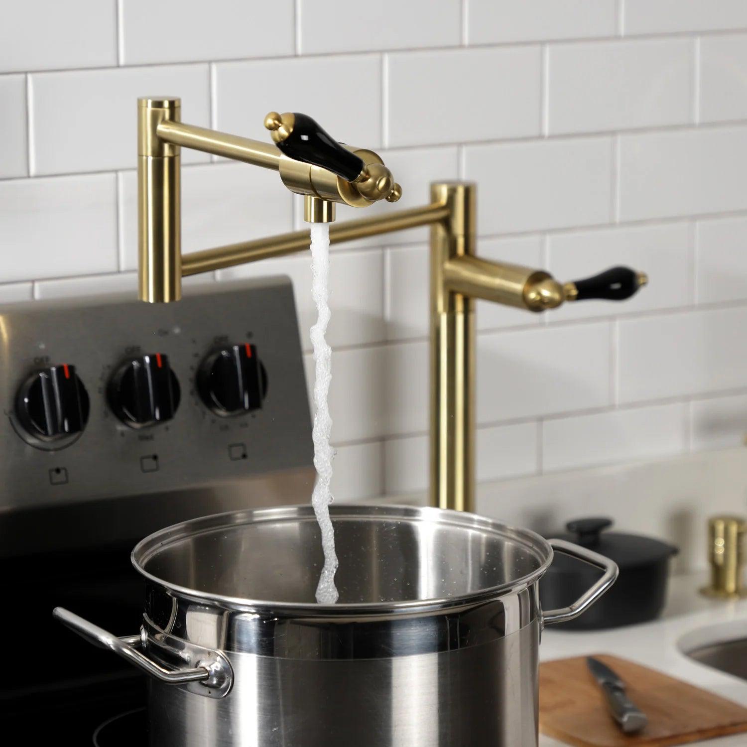 Duchess T Two-Handle 1-Hole Deck Mount Pot Filler/Kitchen Faucet