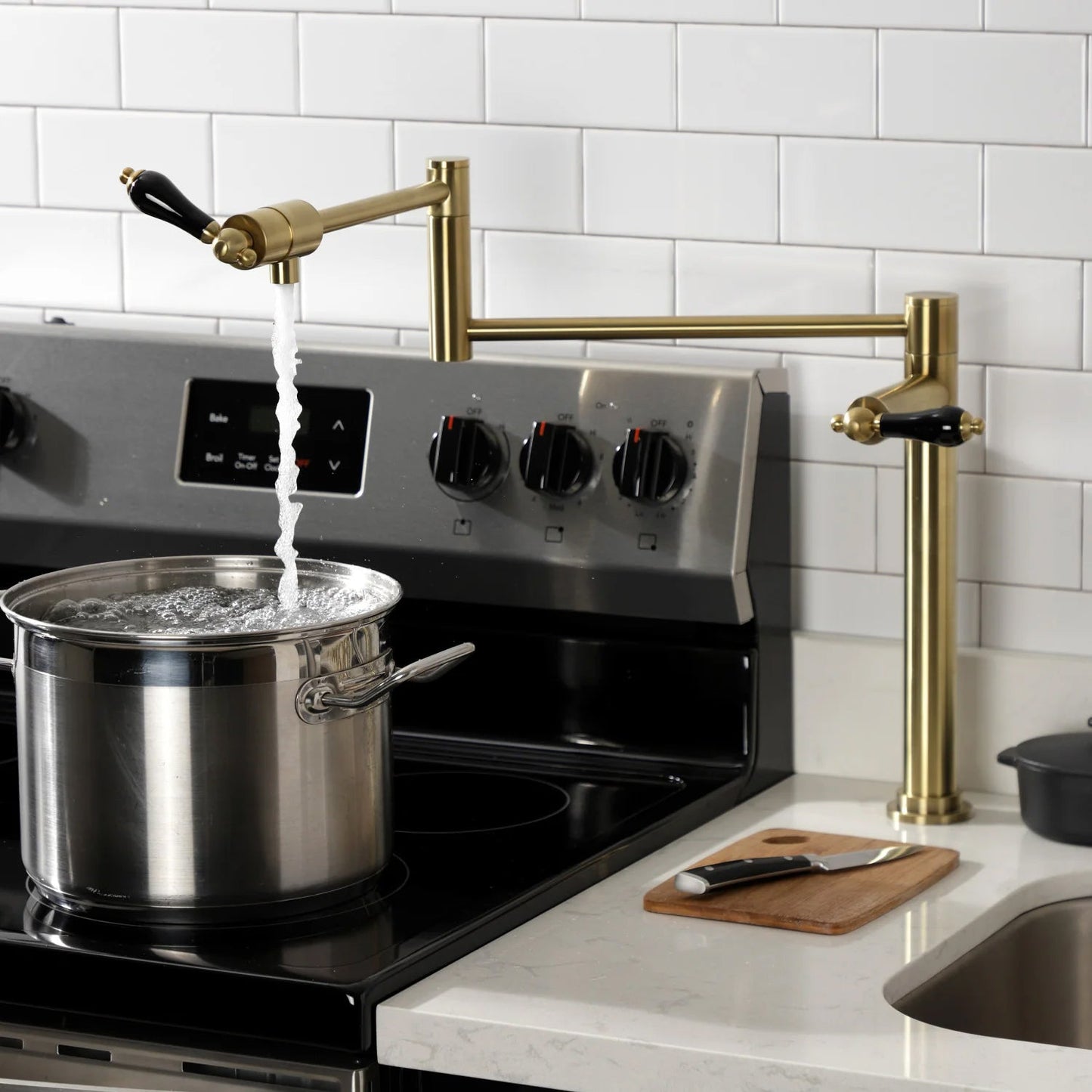 Duchess T Two-Handle 1-Hole Deck Mount Pot Filler/Kitchen Faucet