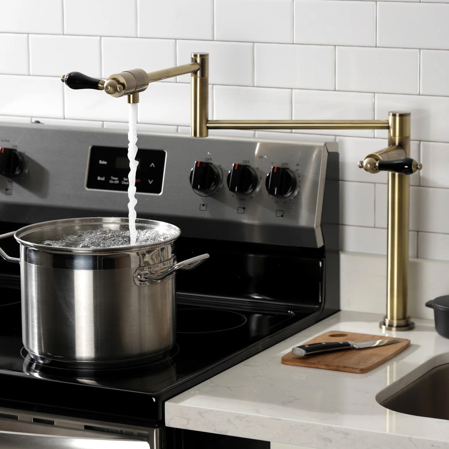 Duchess T Two-Handle 1-Hole Deck Mount Pot Filler/Kitchen Faucet