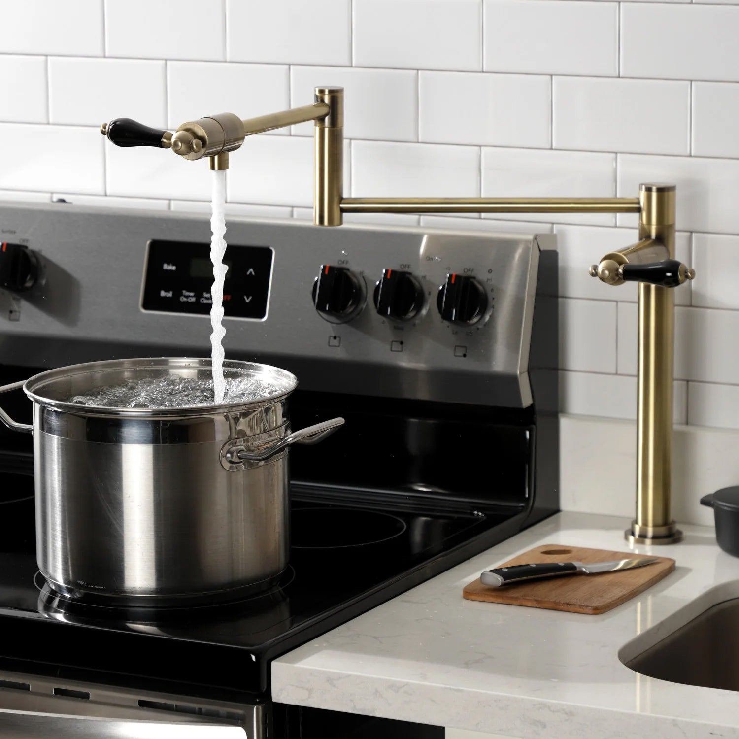 Duchess T Two-Handle 1-Hole Deck Mount Pot Filler/Kitchen Faucet