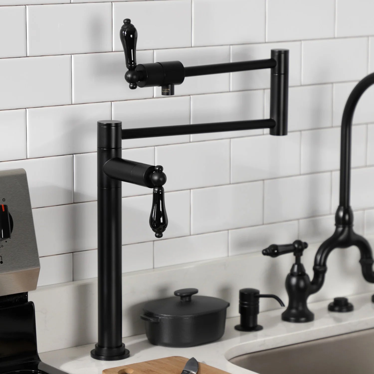 Duchess T Two-Handle 1-Hole Deck Mount Pot Filler/Kitchen Faucet