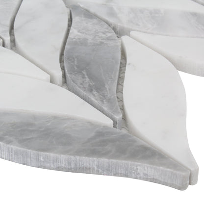ET Leaf Loft 10" x 12" Marble Mosaic Tile