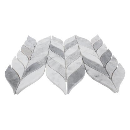 ET Leaf Loft 10" x 12" Marble Mosaic Tile