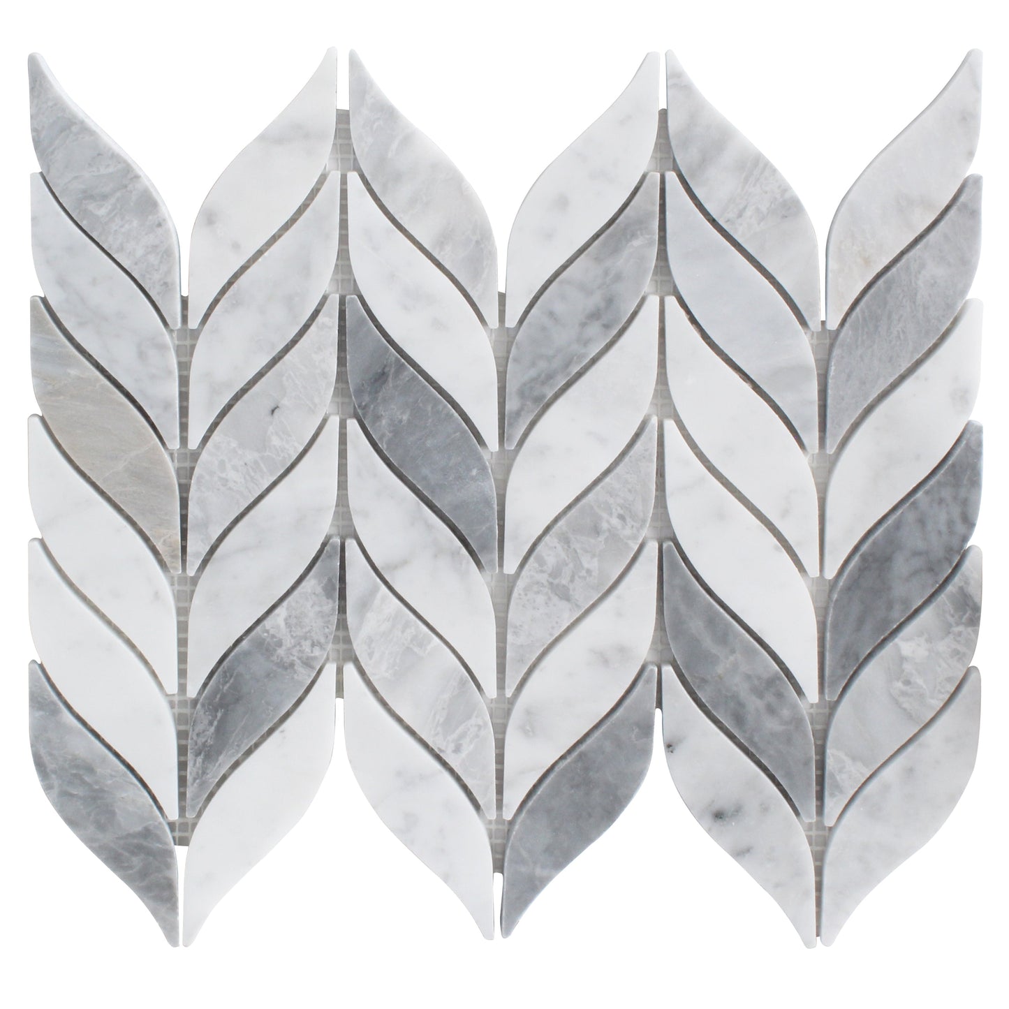 ET Leaf Loft 10" x 12" Marble Mosaic Tile