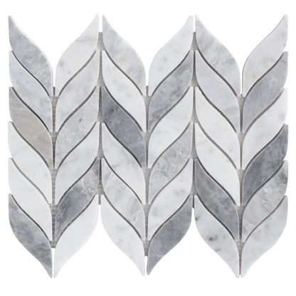ET Leaf Loft 10" x 12" Marble Mosaic Tile