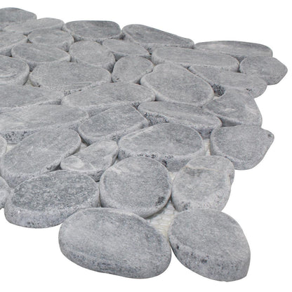 ET River Stone Stormy Grey 11.5" x 11.5" Stone Mosaic Tile