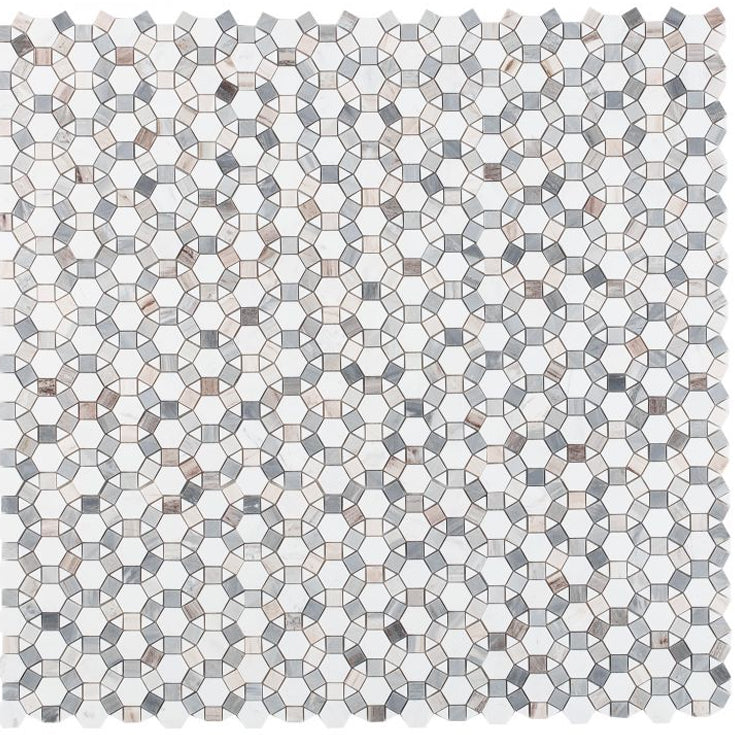 Elysium Tiles Aether Blue 11.5" x 12" Mosaic Tile