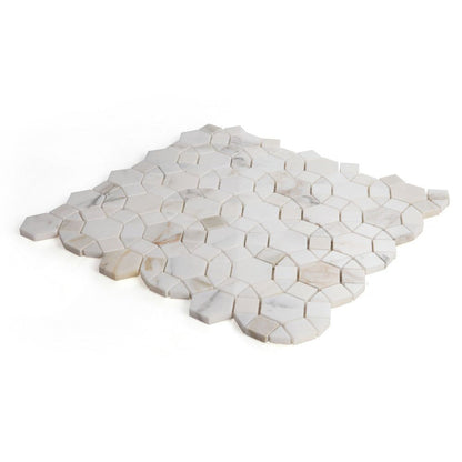 Elysium Tiles Aether Calacatta Honed 11.5" x 12" Mosaic Tile