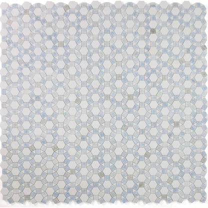 Elysium Tiles Aether Crystal Ocean Honed 11.5" x 12" Mosaic Tile