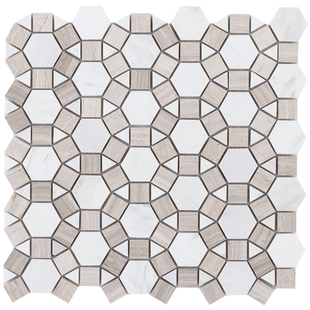 Elysium Tiles Aether Loft Polished 11.5" x 12" Mosaic Tile