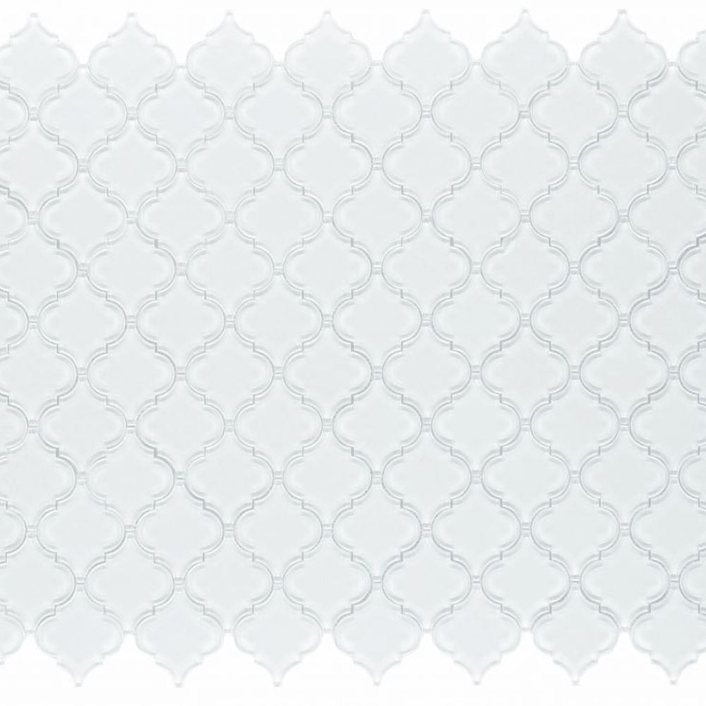 Elysium Tiles Aladdin White Shining 9.25" x 13.25" Mosaic Tile