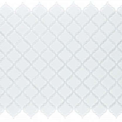 Elysium Tiles Aladdin White Shining 9.25" x 13.25" Mosaic Tile