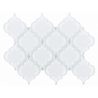 Elysium Tiles Aladdin White Shining 9.25" x 13.25" Mosaic Tile