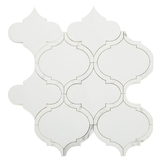 Elysium Tiles Alice Precious Bianco 11.5" x 12" Marble Mosaic Tile