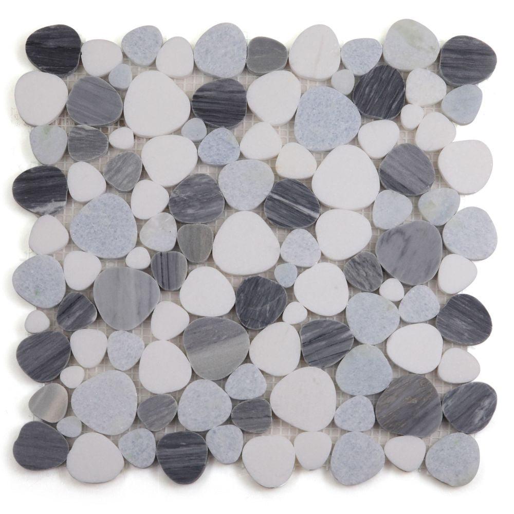 Elysium Tiles Aphrodite Deep Ocean 12" x 12" Marble Mosaic Tile