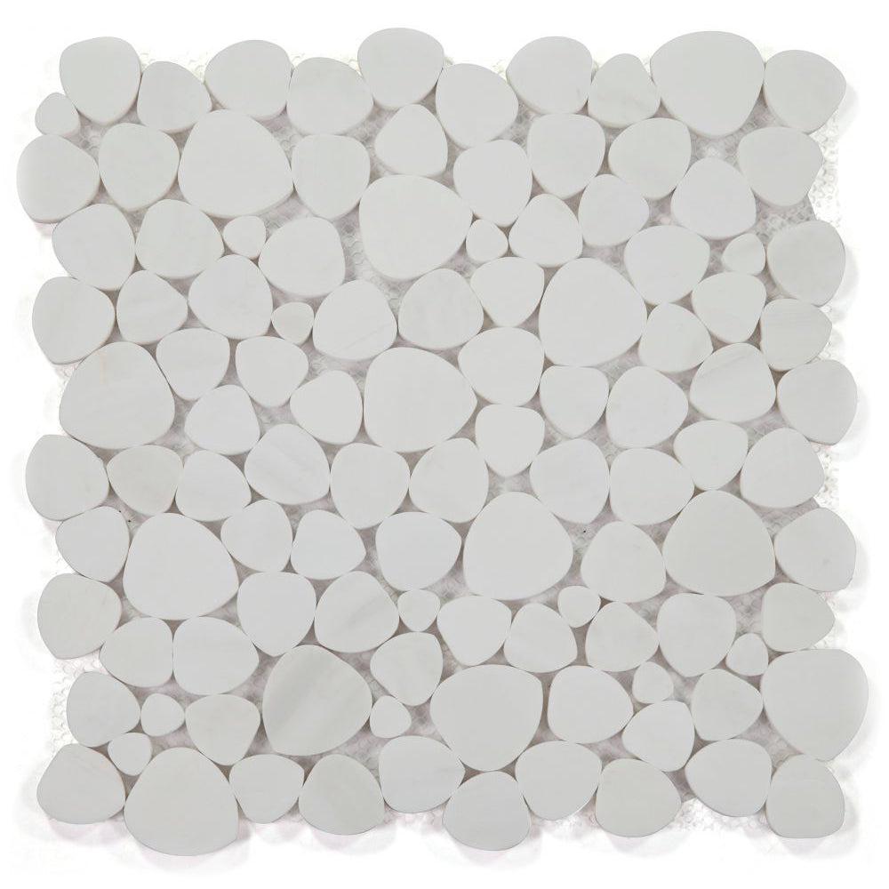 Elysium Tiles Aphrodite Dolomite Honed 12" x 12" Marble Mosaic Tile