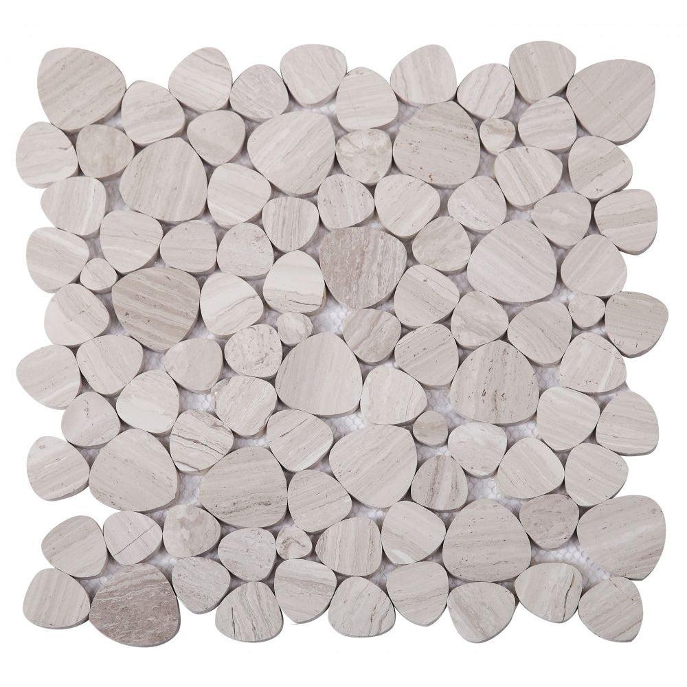 Elysium Tiles Aphrodite Grey 12" x 12" Marble Mosaic Tile