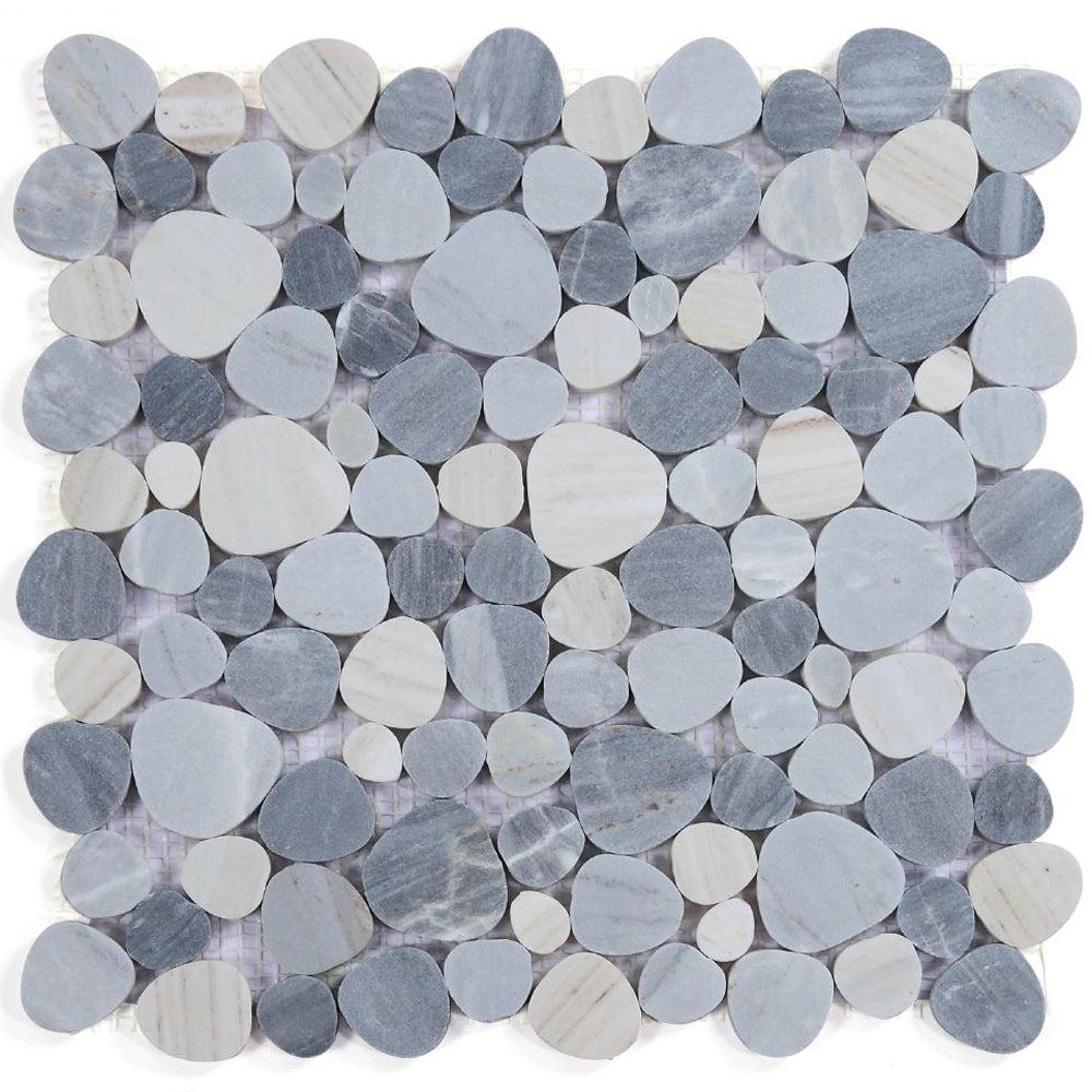 Elysium Tiles Aphrodite Italian Blue 12" x 12" Marble Mosaic Tile