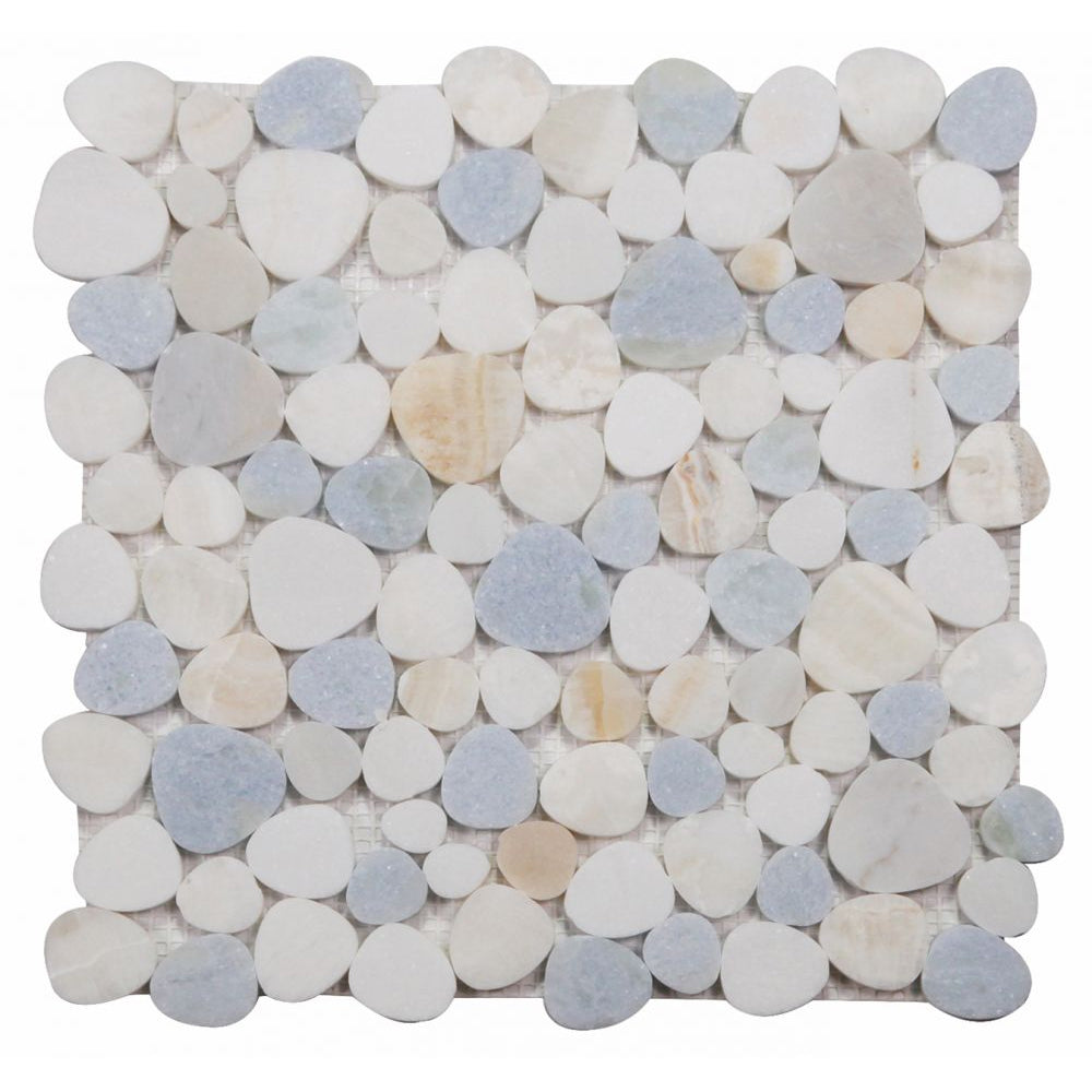 Elysium Tiles Aphrodite Marina 12" x 12" Marble Mosaic Tile