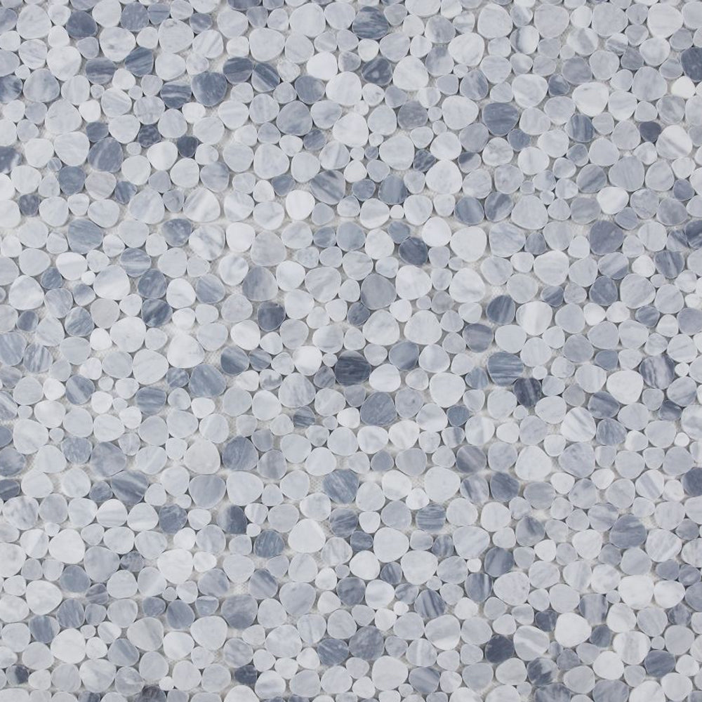 Elysium Tiles Aphrodite Mix Grey Honed 12" x 12" Marble Mosaic Tile