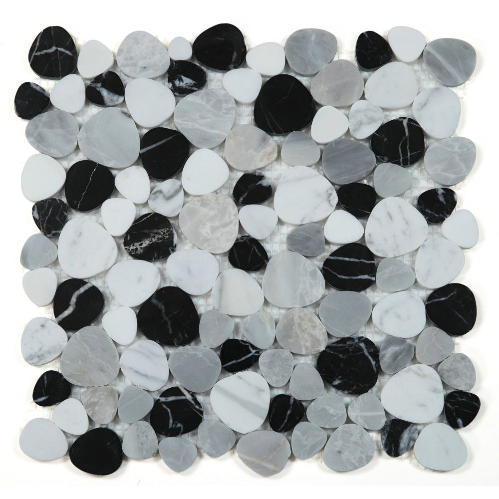 Elysium Tiles Aphrodite Moonlight 12" x 12" Marble Mosaic Tile