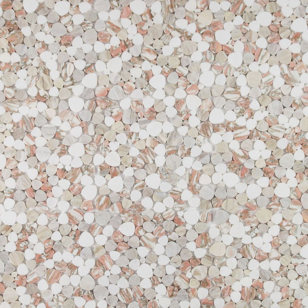 Elysium Tiles Aphrodite Rose 12" x 12" Marble Mosaic Tile